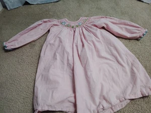 Vestido Camarones y Gritos Niños Rosa Búho Calado 2T 3T Manga Larga Clásico Sur  - Imagen 1 de 6