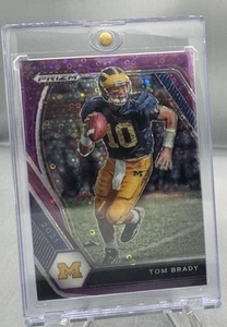 TOM BRADY 2021 Panini Prizm Draft Picks Purple Disco Circles /50 Michigan RARE - Picture 1 of 2