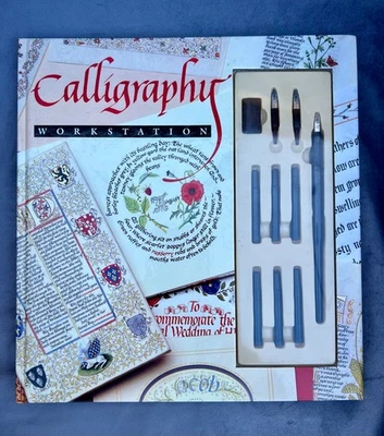 Calligraphy Workstation Kit – Unused Book & Pen Set, Great Gift. Vintage 1992 - Image 1 of 4
