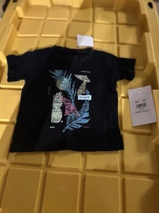 Hurley Kleinkind 12M 12 Monate kurzärmliges grafisches T-Shirt schwarz Unisex - Bild 1 von 8