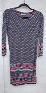 Monsoon Fine Knit Summer Print Short Dress Size Medium - Picture 1 of 5