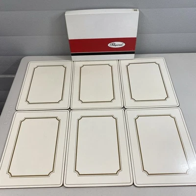 Vintage Pimpernel Classic Regal ivory Placemats Set of 6 ORIGINAL BOX - Image 1 of 4