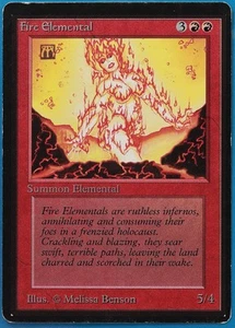 Fire Elemental Beta HEAVILY PLD Red Uncommon MAGIC CARD (ID# 493923) ABUGames - Picture 1 of 2