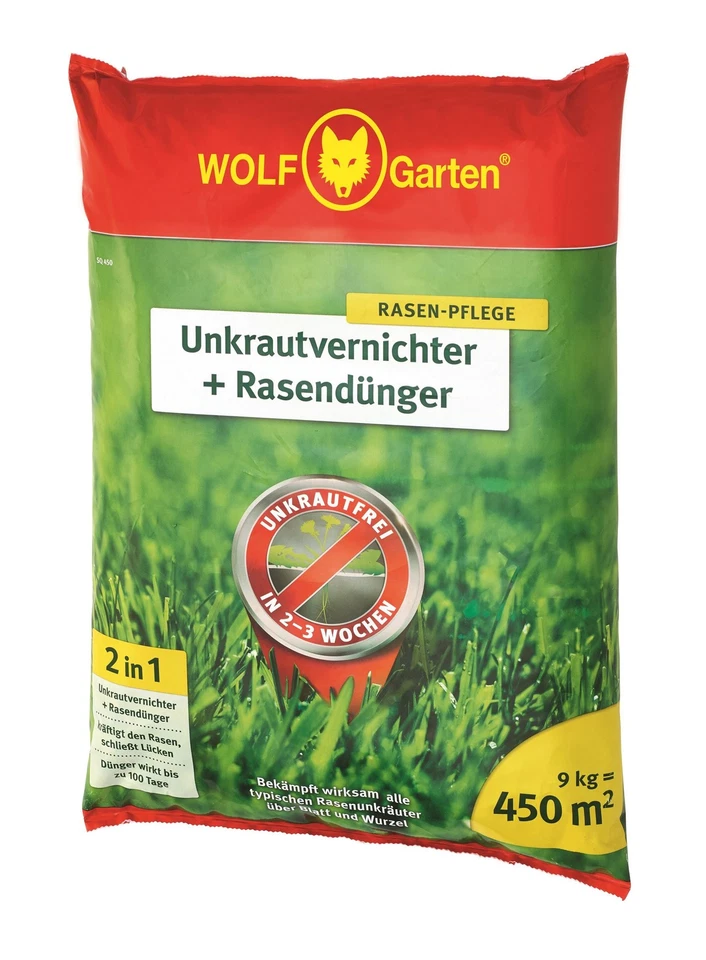 WOLF-Garten SQ 450 Unkrautvernichter plus Rasendünger 9kg für 450m² - Bild 1 von 1