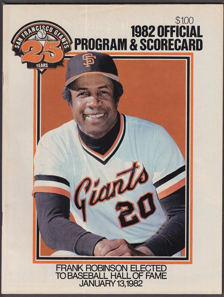 San Francisco Giants 1982 Official Program & Scorecard SCORED vs Chicago Cubs - Image 1 of 1