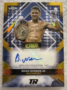 2024 Topps Chrome Boxing Brian Norman Jr. Gold Championship Rookie Auto /50 🥊 - Foto 1 di 2