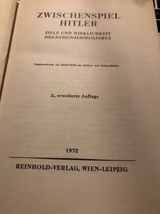Nikolaus Hovorka Zwischenspiel Hitler 1932 - Bild 1 von 5