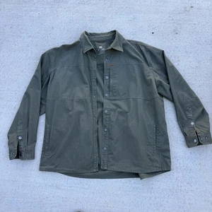 AG Gear Shirt Moosgrün Snap Large Farmhand Overshirt Baumwolle Canvas Shacket - Bild 1 von 12
