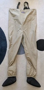Patagonia Chest Waders Fishing Waterproof Suspenders Boots Pants VTG Large Short - Picture 1 of 11