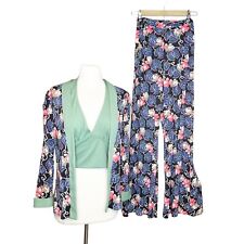 Vintage XS Christopher Lee by William 3-Piece Outfit Cropped Halter Pants Jacket