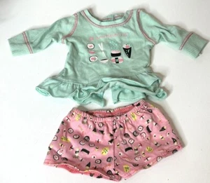 Conjunto de pijama de sushi American Girl 18" Doll AG pantalones cortos y top - Imagen 1 de 3