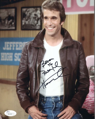 HENRY WINKLER authentic hand signed 8x10 photo    HAPPY DAYS    JSA     To Brian Cover