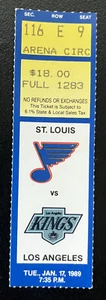 1/17/89 BLUES/KINGS TICKET STUB-WAYNE GRETZKY PLAYED - Picture 1 of 1
