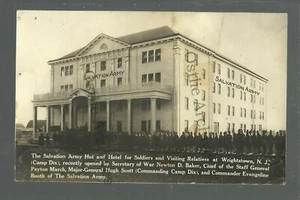 Wrightstown NEW JERSEY RPPC HOTEL Hut SALVATION ARMY U.S. Army Camp Dix MILITÄR - Bild 1 von 2