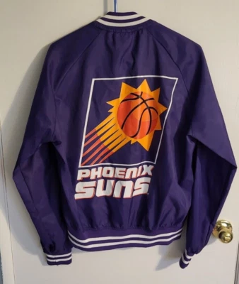 Vintage 90s Phoenix Suns Chalk Line Men's Purple Button Jacket Windbreaker M - Image 1 of 4