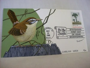 Poormon's cover for South Carolina from 1988 for the Carolina Wren  46/120 - Picture 1 of 1