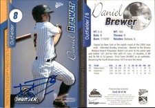 Daniel Brewer Signed 2010 MultiAd Trenton Thunder #30 Card Auto AU