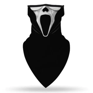 Ghostface Themed Neck Gaiter For Cosplay One Size Fits Teens & Adults - Picture 1 of 2