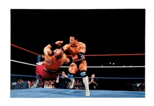 WWE THE ROCK AND THE SULTAN WRESTLEMANIA LIVE 4X6 WRESTLING PHOTOCARD #23 - Picture 1 of 1