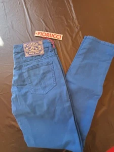 Fiorucci Woman's 28 Sky Blue Pants NWT B24 - Picture 1 of 10