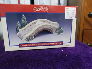 Lemax Dickensvale Porzellan Stein Brücke mit Bäumen - Bild 1 von 7