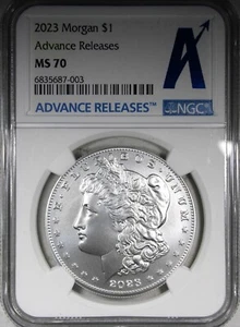 2023-P Morgan Dollar NGC MS70 Advanced Release Perfect Grade - Picture 1 of 2