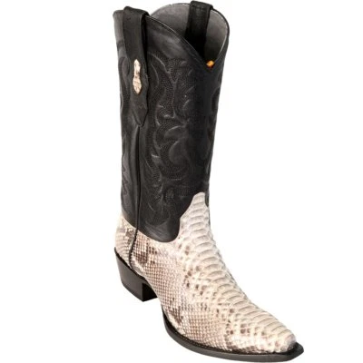 LOS ALTOS MEN NATURAL GENUINE PYTHON SNAKE COWBOY SNIP-TOE BOOT 945749 (EE) - Image 1 of 3