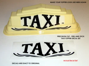 Williams TAXI Pinball Machine TOPPER DECAL - Picture 1 of 1