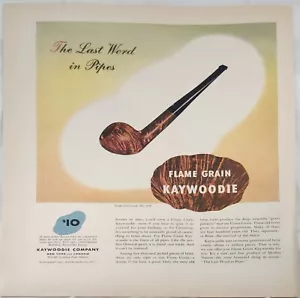 Pipa de brezo Kaywoodie 1937 anuncio vintage 14x10 la última palabra en pipas - Imagen 1 de 1