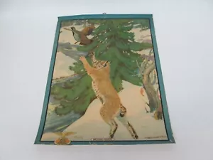 Calendario antiguo Maas & Steffen casa de piel superior publicidad trampa lince 1929 - Imagen 1 de 4