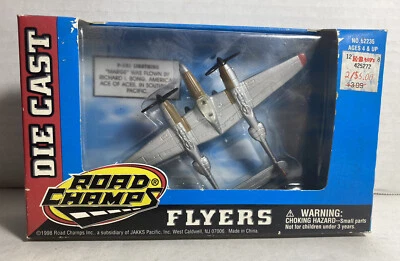 Road Champs Die Cast Flyers 1998 P-38J Lightning. Nuestro inventario # U1315 Foto 1 de 4
