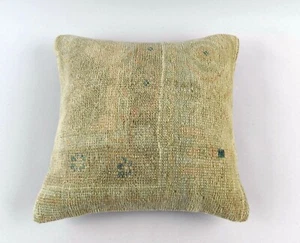 16x16 Oushak Rug Pillow Cover Decorative Handmade Vintage Cushion Cover A3144 - Picture 1 of 4