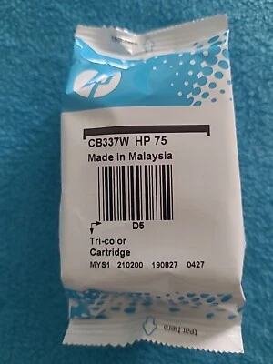 HP 75 Tri color tricolor CB337W Genuine original Ink printer cartridge no box - Image 1 of 4