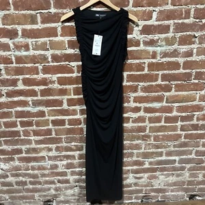 ZARA Womens Long NWT Black Sleeveless Dress Medium Formal - Picture 1 of 4