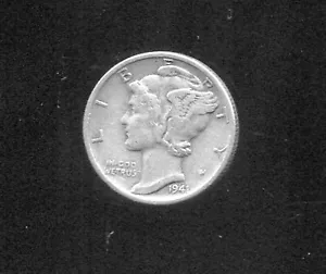 1941 QUECKSILBERDIME (V859) 90 % SILBER - Bild 1 von 2