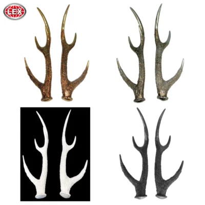 2er Set Hirschgeweih Tischdeko Geweih Dekoration Landhaus Schmuckhalter Farbwahl - Bild 1 von 4
