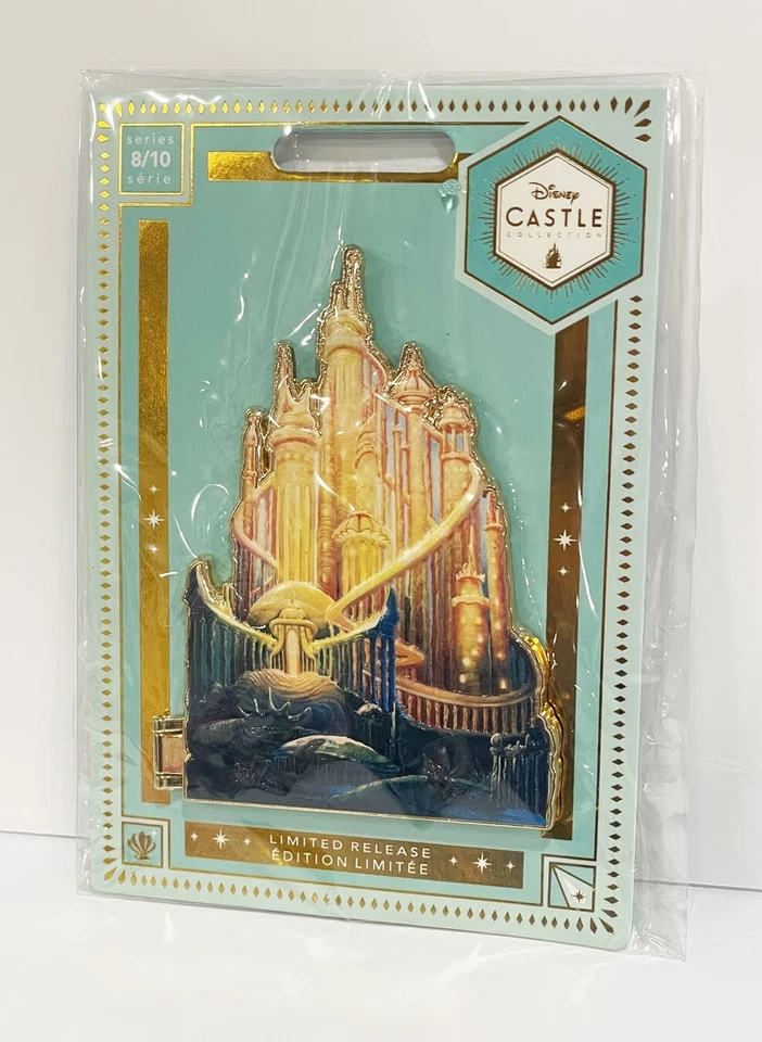 Disney Parks Castle Collection Jumbo Pin Ariel The Little Mermaid 8/10