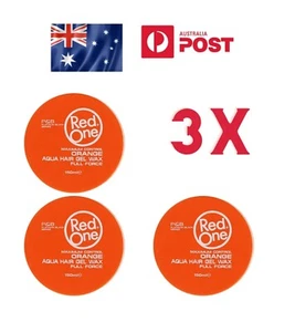 3x RedOne Hair Wax full force Orange 150ml Strong Hold Wax HAIR STYLING WAX AUS - Picture 1 of 2
