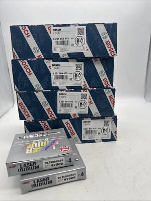 KIT DE BOBINA DE IGNIÇÃO 2013-2016 BMW M5 M6 Velas de ignição mais frias NGK SILZKBR8D8S 97506 - Imagem 1 de 4