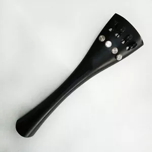 4/4 Cello Tailpiece Ebony Wood with Titanium Metal Screw Fine Tuner Luxury - Picture 1 of 4