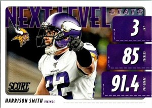 Harrison Smith 2020 Score Next Level Stats #NLS-HS Minnesota Vikings Card