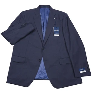 Hart Schaffner Marx Blue Micro Houndstooth Suit Jacket Mens Size 46R - Picture 1 of 12