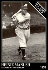 1991 Conlon Collection - The Sporting News - HEINE MANUSH 😎 Trading Card #270