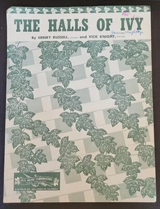 Vintage Sheet Music 1950 The Halls of Ivy Henry Russell Vick Knight - Picture 1 of 5