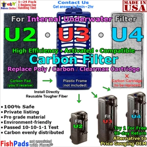 For Aquarium Fish Tank Underwater Filter Cartridge U2,U3,U4 Poly Foam Compatible - Picture 1 of 5