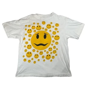 Chemise vintage années 90 smiley visage imprimé deux faces taille L - Photo 1/6