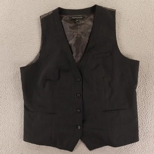 Wool Vest M 40R Charcoal Gray Wool Blend Twill Worsted Career Formal Business - Picture 1 of 8