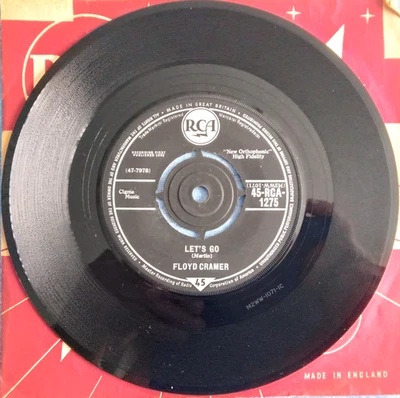 FLOYD CRAMER, LET'S GO, 1962 RCA LABEL, INSTRUMENTAL, ORGAN, EX / EX. - Image 1 of 2
