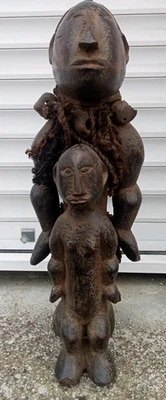 Fétiche Africain Statue Bois Sculpté Congo ? - Photo 1/4