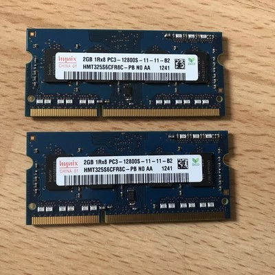 2 x 2GB Hynix Memory (4GB) HMT325S6CFR8C-PB N0 AA PC3-12800S DDR3 1600MHz RAM - Image 1 of 2